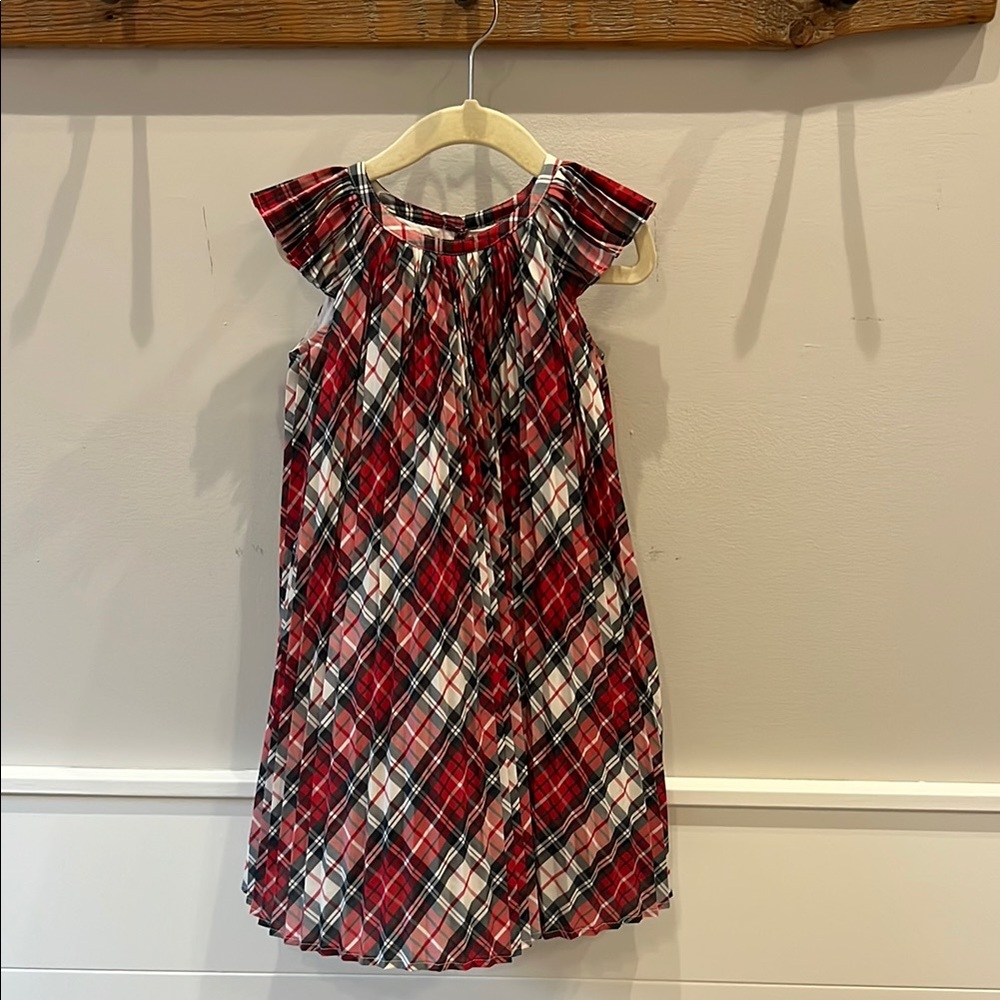 Red Plaid Sleeveless Dress